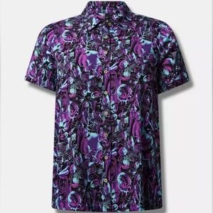 Torrid Disney Purple and Blue Nightmare Before Christmas Shirt